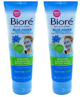 Biore Blue Agave & Baking Soda Whipped Detox Maske, 118 ml, 2 Stück