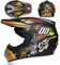 Motocross Motorradhelm Downhill Fullface Helm - Kinder Crosshelm Mountainbike BMX MTB Helm, Für Männer und Frauen geeignet. (Orange,M)