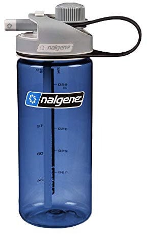 Nalgene Sustain Tritan BPA-Free MultiDrink Water Bottle Made with Material Derived from 50% Plastic Waste, 20 OZ, Blue