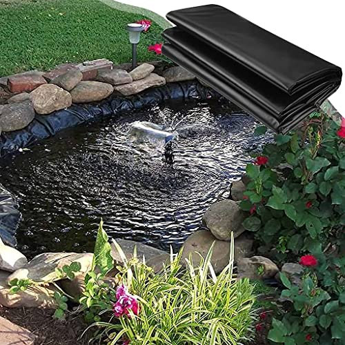 Fish Pond Skins Black Rubber Liner Pond Liner Para Jardines Piscinas 2×2M 2X5m 3X6m 4X8m 5X5m 6X10m Polietileno Alta Densidad Suministros Jardín 1x2m/3x6.5ft