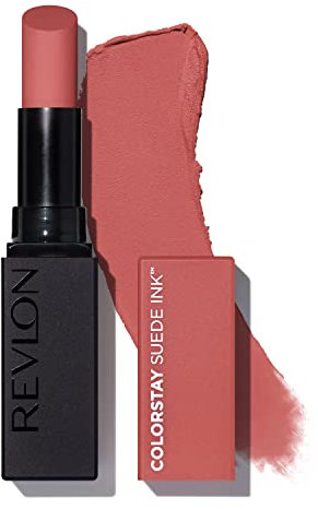 Revlon, ColorStay Suede Ink™, Lipstick, mattes Finish, Lebendige Farbe, Pflegende & Vegane Formel, Mit Vitamin E, N°005 Hot Girl, 2,55 g