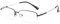 Fullwosing Blaulichtfilter Brille Kurzsichtig -0.50 bis -6.00 Dioptrien Halbrand Metall Fernbrille Damen Herren(-1.00,Schwarz)