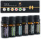 Crazy King Set 6 Oli Essenziali 10ML Per Diffusori Essenze Naturali Diffusore Aromaterapia Olii Essenziali 100% Puri, Profumatore Per Ambienti, Massaggi e Relax Con Lavanda,Arancia,Eucalipto,Tea Tree