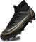 ASOCO DREAM Zapatillas de Fútbol Hombre Tacos Botas de Fútbol Profesionales Deportivas de Caña Alta Aire Libre Zapatos de Atletismo Calzado de Fútbol,Negro,35 EU