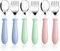 6 Piezas Tenedor Bebe, WitBicg Cubiertos Bebe, Cubiertos Infantiles Acero Inoxidable, Talheres Bebe Ayuda a Alimentar Al Bebé, Aumentar El Apetito, Entrenamiento Alimentacion (Cuchillo y Tenedor)