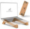 MY FAT GORILLA Laptop Ständer aus Bambus, ergonomische universal Halterung für Notebook Erhöhung, kompatibel für 10-15 Zoll, Laptop Halterung Schreibtisch, vertikaler Laptop Stand (Tragbar)