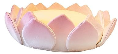 F Fityle Lotusblütenförmiges Kissen, Meditationskissen, waschbar, chinesischer Stil, niedliches Bodenkissen, Sitzkissen für Auto, Wohnzimmer, Party, Yoga, 42CM