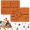 MplehDa Molde de silicona para casa de jengibre, casa de Navidad, molde de silicona, molde de chocolate, molde para pasteles, galletas, manualidades, galletas, pastel, color chocolate, CBY-021
