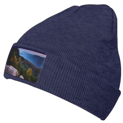 ZISHAK Canadian Smokey Mountain Cliff trendige Strickmütze für Erwachsene, Unisex, perfekte lässige Mütze für alle Anlässe, Canadian Smokey Mountain Cliff, Einheitsgr��e