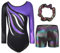 FINGER TEN Gymnastikanzug Mädchen Kurzarm Langarm Kinder Ballettanzug Gymnastik Training Gymnastikbody Trikotanzug Tanz Kleid (Lila, Tag 12A (11-12 Jahre))