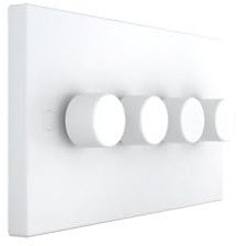 Socket Warehouse White 250W 4 Gang 2 Way Dimmer Switch - White Plastic (4 Gang 2 Way Dimmer Switch)