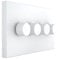 Socket Warehouse White 250W 4 Gang 2 Way Dimmer Switch - White Plastic (4 Gang 2 Way Dimmer Switch)