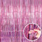Twinkle Star 2 Packungen Glitzer Lametta Vorhänge Rosa,1 * 2.5m, 0.3mm Verdicken - Metallic Party Vorhang Folien Deko für Perfekte Dekoration für Hochzeiten, Babypartys, Silvester & mehr