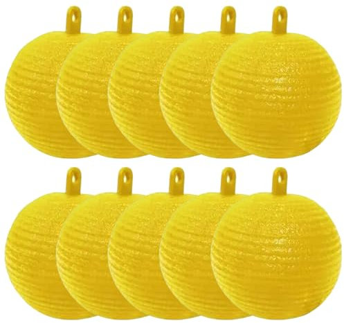 Gnat Klebige Fallen für Pflanzen, 10 -pcs -Obstfliegenfalle, 3 -Zoll -Fruchtfliegenfängerkugel, Multifunktion für Garten