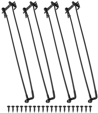 QUARKZMAN 4 Stück Faltbare Tischbeine Faltbare Couchtisch Beine Schwarz | 63 5cm, Metall, Für Möbel Haus DIY Projekte, Faltbare Tischbeine