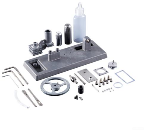DIY Dampfmaschine Modellbausatz, Metall Dampfkraftarbeitsgerät mit Stromerzeugung und LED-Licht Wissenschaft Pädagogisches Kit für Kinder ab 8 Jahren