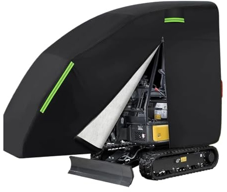 Housse De Protection Voiture Housse Protection pour Mini-Pelle Bobcat E20 Kubota KX015-4/John 1760-3530 LB Tissu Oxford 210D Imperméable avec Fermeture Éclair Extérieurs
