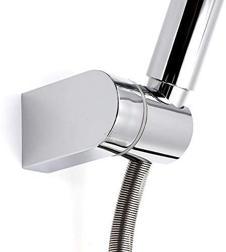 Kusun Soporte universal ajustable cabezal de ducha fijo montado Soporte de conector de pared de baño ABS Acabado en cromo HSZJ002