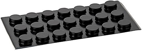 haggiy Elastikpuffer selbstklebend - rund 20 mm, Höhe: 6,2 mm, schwarz (21 Stk.)