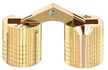 sourcing map 2pcs Charnière Cylindrique Charnière Invisible Porte Placard Armoire 12mm angle ouvrir 180°