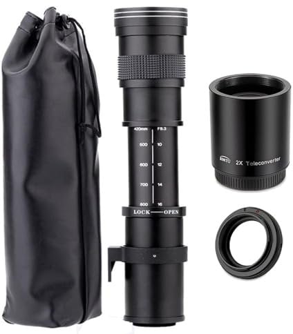 JINTU 420-1600mm f/8.3 HD-Tele Zoom Teleobjektiv für Nikon Digitale SLR Kameras D5600 D5500 D5200 D5300 D5100 D3400 D3300 D3200 D3100 D7200 D7500 D7100 D7000 D750 D600 D90 D800 D810 D5 D4S DF