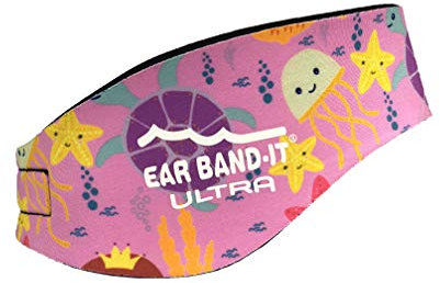 Ear Band-It Ultra Schwimmstirnband (hält Wasser fern, hält Ohrstöpsel fest), von Ärzten empfohlen, Größe L (Alter 8 Erwachsene), Meer