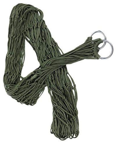 BESPORTBLE Army Green Hammock for Camping Nylon Rope and Mesh Belt Design for Outdoor Relaxation As Hanging Chair in Your Garden