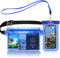 ivoler 2 en 1 Kit Étanche Sac Étanche avec Pochette Étanche Téléphone, Etui Pochette Imperméable à Ceinture avec Housse Étanche Smartphones pour Camping Nautique Kayak Pêche Rafting Natation (Bleu)