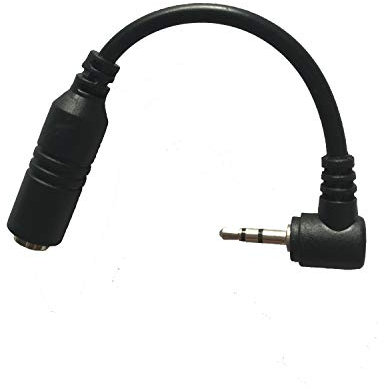 2.5mm Male to 3.5mm Female Headphone Earpiece Jack Adapter Cable with 90 Degree Right Angle Connector Suit for Cordless Phones Panaso nic