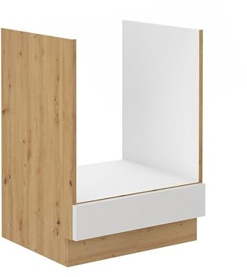 Herd Unterschrank 60 cm Stilo Weiss Eiche Artisan Küchenzeile Küchenblock Küche
