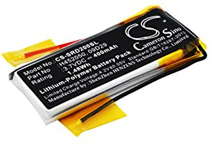 TECHTEK Batterie 400mAh Compatible avec [Scala Rider] Freecom 2, Rider TeamSet Pro, Scala Rider Multiset Q2, Scala Q2, Solo, TeamSet, pour [Cardo] Freecom 4+, Pro, Rider Solo, FBA