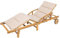 HOBBYGARDEN Auflagen für Deckchair, Kissen für Liegenauflage, Gartenliege Auflage, Polsterauflage für Sonnenliege, Produktabmessung: 185x56x4 cm, Beige