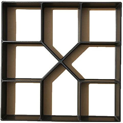 Beton-Form für Natursteinpflaster Schalungsform Gießform Plastikform-Schablone 40x40x4 cm Kopfsteinpflaster Pflastersteine, Terrassenplatten, Trittplatten, Gehwegplatten für Garten- & Garagenwege