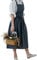 Achsoo Baumwolle Leinen Schürzen Einfarbig Japanischer Stil Kreuz Zurück Schürze mit Tasche Retro Literatur Kunst Blumenladen Kleidung für Damen Herren Küche Kochschürzen (Blau-A)