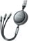 CAFELE Cavo Multi USB Retrattile per Auto,3.3ft【Play Car】,un Lato estensibile,Anti-groviglio【Guida sicura】,3 in 1 cavo di Ricarica Retrattile per Telefono,Android,Samsug,Huawei,LG,Pad (Grigio)