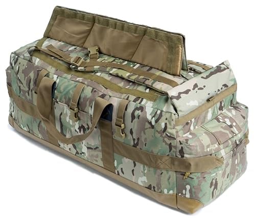 Backferry Große Militärtasche Taktische Ausrüstung Tasche Armee Reisetasche mit verdeckten Rucksack Stil Schultergurte 85L