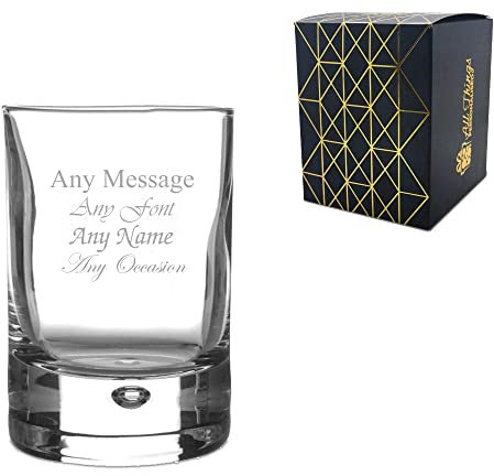 Personalised Engraved 65ml Bubble Shot Glass with Gift Box