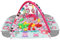 Tapis de jeu bébé avec arche de jeu, 2en1 tapis d'eveil et parc bebe, jouer du piano pour nouveau-nés, jouets éducatifs pour garçons et filles âgés de 1 à 36 mois-5 en 1 rose
