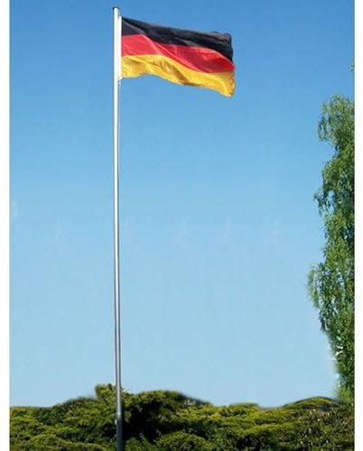 Stabiler 6,2 Meter Fahnenmast mit Flagge Seilzug Bodenhülse Flaggenmast Fahnenstange