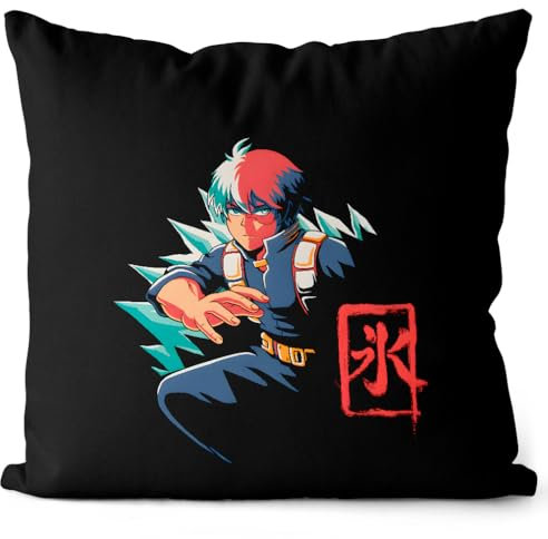 style3 ICY Stare Todorki Kissen mit Füllung 40cm Baumwolle Superhero Japan Academia Manga