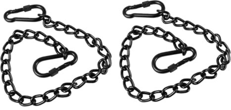 Yardwe 2st Schwingkette Aus Edelstahl Hängematte Hakenkette Schwere Schaukelkette Boxsäcke Schwarzer Karabinerhaken Hängesesselkette Schaukelhaken Rostfreier Stahl Hängende Kette Metall