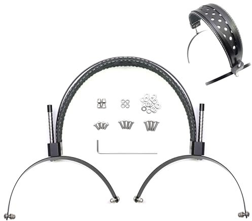 Voarmaks Genuine Leather Full Metal Headband Compatible with Hifiman HE400,SUNDARA,SUNDARA-C Closed-Back,HE R10 R9,HE560,HE6se,SUSVARA Replacement Headphone Weight Dispersing Strap Hybrid Headband