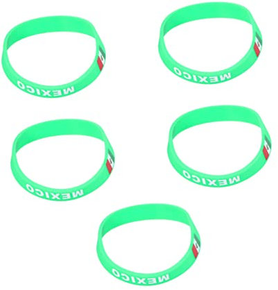 Sosoport 5St mexiko flagge mexiko geschenke Mexikanisches Spielarmband Umweltfreundliches Armband Mexikanisches Fußballarmband Landsilikonarmband Gummiarmbänder Sport Zubehör für Fans Mann