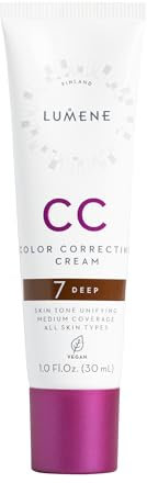 LUMENE CC Cream Color Correcting Cream Foundation | LSF 20 | Mittlere Deckkraft | Leicht und reich an Antioxidantien | Spendet Feuchtigkeit und reduziert Rötungen | Für alle Hauttypen | 30 ml | Deep