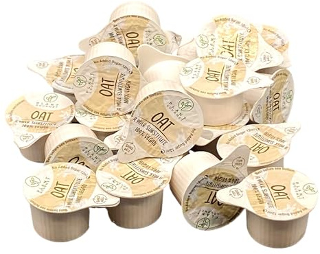 Plant Gourmet - Oat 'milk' x 12ml Pots - A Milk Substitute 100% Vegan - No Refrigeration Required (40)