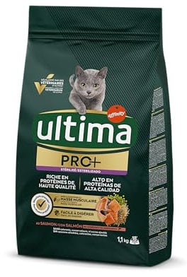 Ultima Pro + Pienso para Gatos con Salmón - 1,1kg
