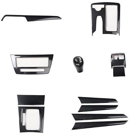 für C-Klasse W204 2011-2014 Interieur Dekor ABS Kunststoff Kohlefaserfarbe (7 Stück)