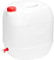 Garronda Jerrican Eau avec Robinet sans BPA jerrican Alimentaire d'eau bidon 30L jerrican Eau 30L bidon Etanche Reservoir Eau Camping Car bidon Eau Camping Accessoires Blanc GD-0083