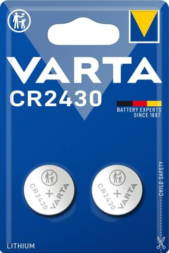 wns-emg-world Pack kompatibel mit VARTA CR 2430 Lithium Batterien, 2 Stück