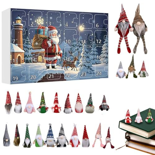 Wichtel Adventskalender 2024, Weihnachtswichtel Figuren Adventskalender 2024 Mit 24 Wichtel Puppen, 24 Tage Weihnachten Countdown Kalender, Zwergenpuppen Adventskalender Für Weihnachts Deko